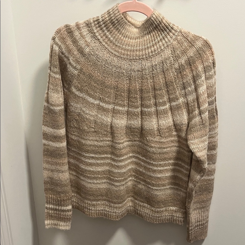 Knox Rose Striped Tan/Oatmeal Sweater